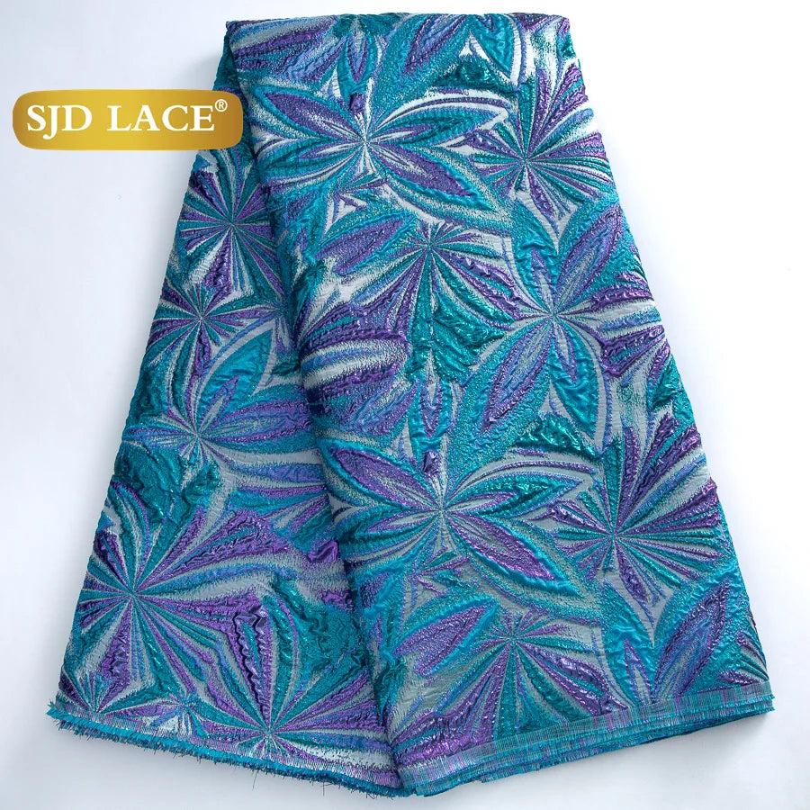 French African Jacquard For Women's Party Dresses 5 yards