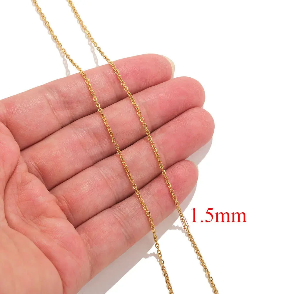 2meters Lips Beads Chain Stainless Steel Cable For Jewelry Making DIY