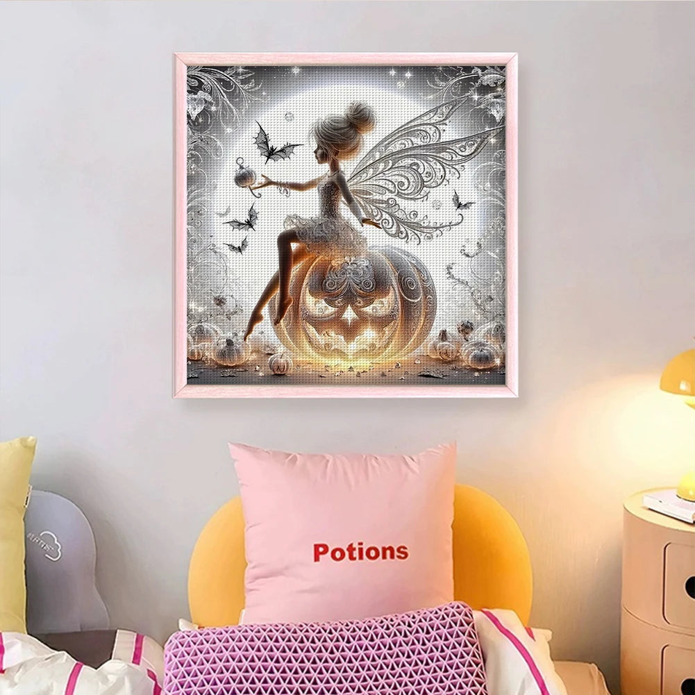 Full Embroidery Eco-cotton Thread 11CT Printed Fairy Kit 40x40cm