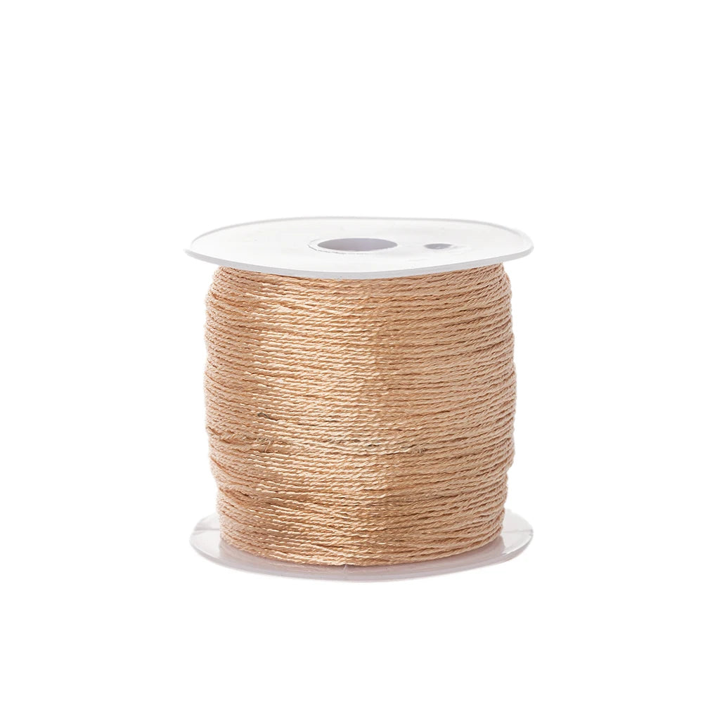 0.4mm Nylon Gold Silver Thread Cord 50m for DIY Jewelry, Beading & Crafts