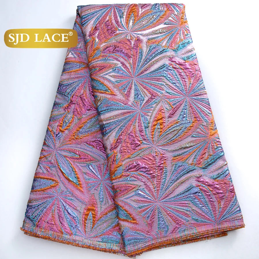 French African Jacquard For Women's Party Dresses 5 yards