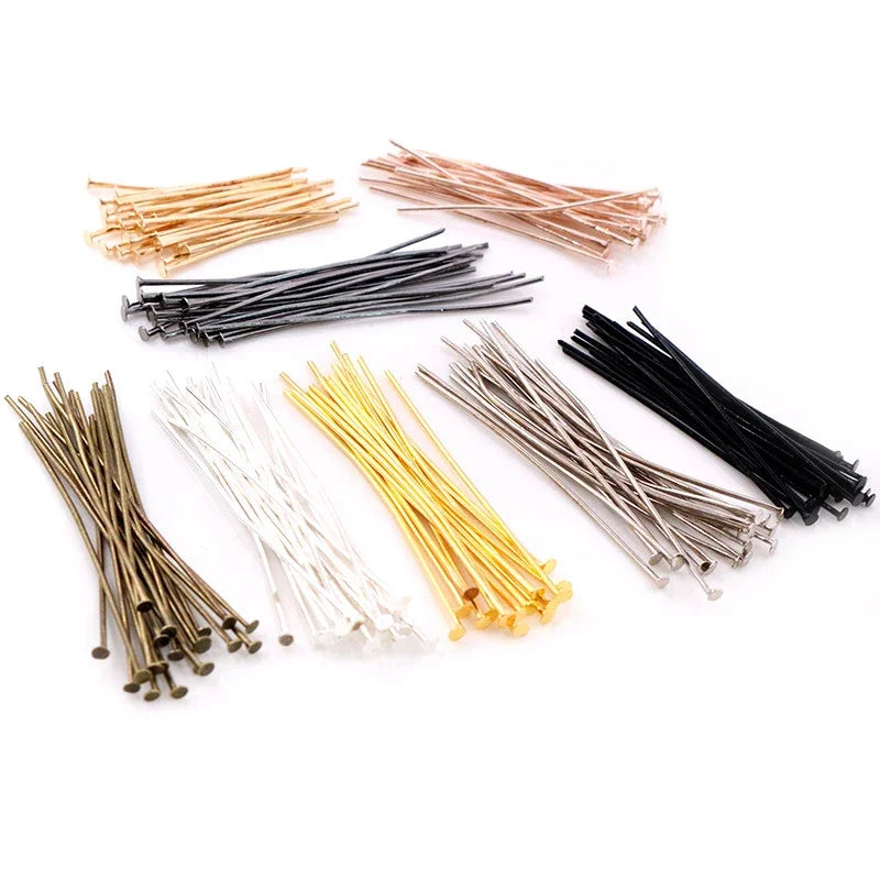 200pcs 20-60mm Flat Head Pins for Jewelry Making