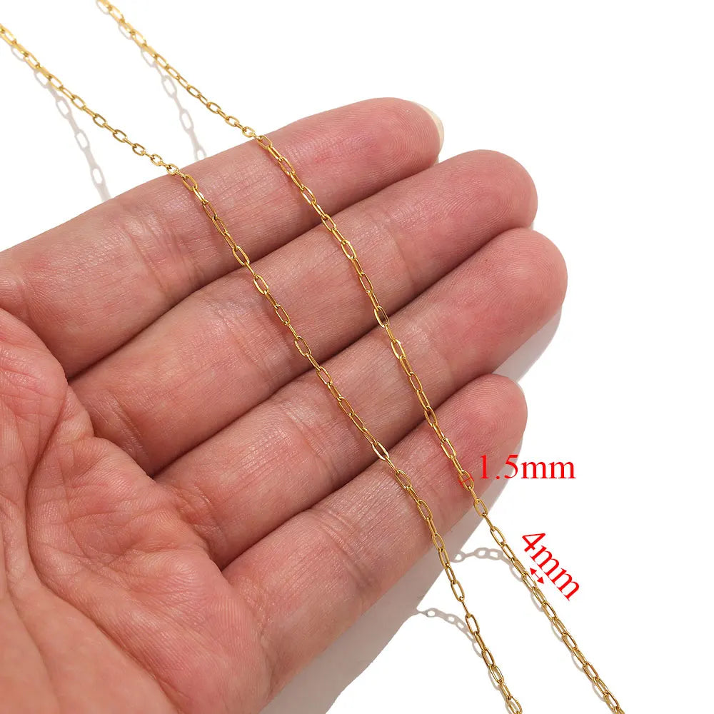 2meters Lips Beads Chain Stainless Steel Cable For Jewelry Making DIY