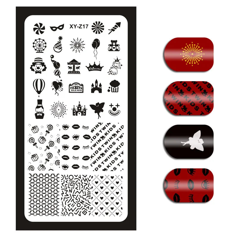 Floral Leaf Nail Stamping Plate Stainless Steel Template for Nail Art