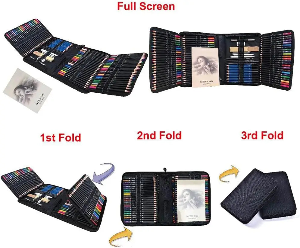 Artist Sketching & Drawing Pencils Art Kit (144PCS)