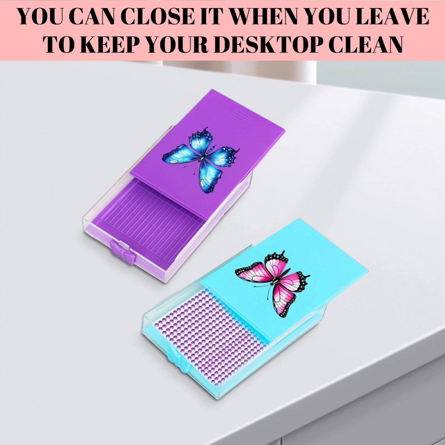 4Pcs Diamond Painting Tray Organizer Drawer with Lid