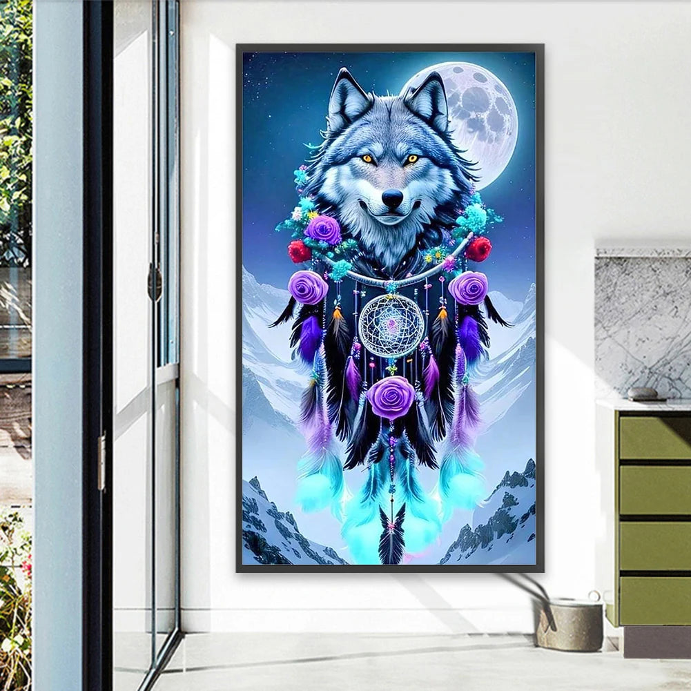 5D Full Round Drill Diamond Painting Wolf Kit