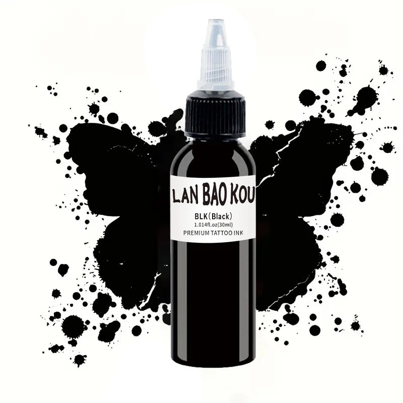 2pcs Black Tattoo Ink 30ml – Semi-Permanent Body Art
