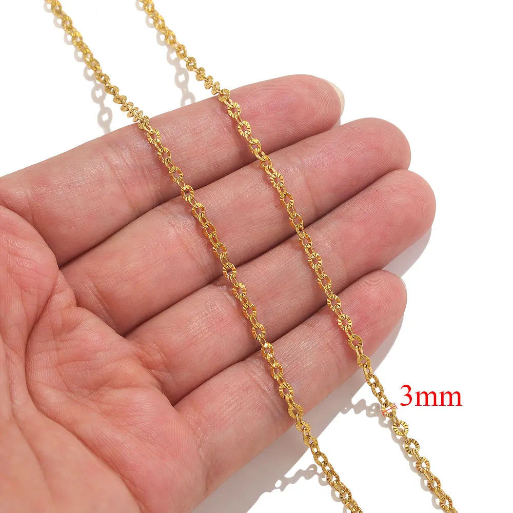 2meters Lips Beads Chain Stainless Steel Cable For Jewelry Making DIY