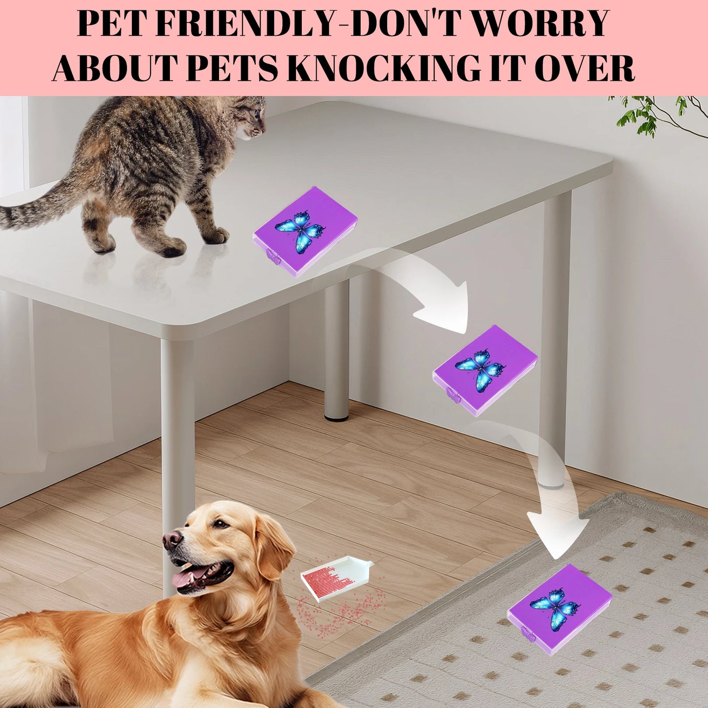 4Pcs Diamond Painting Tray Organizer Drawer with Lid