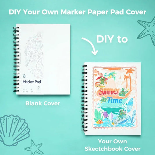 Double-sided marker pad art sketchbook impermeable - 7"x 10" paper size