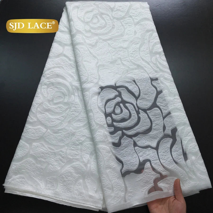 French African Jacquard For Women's Party Dresses 5 yards