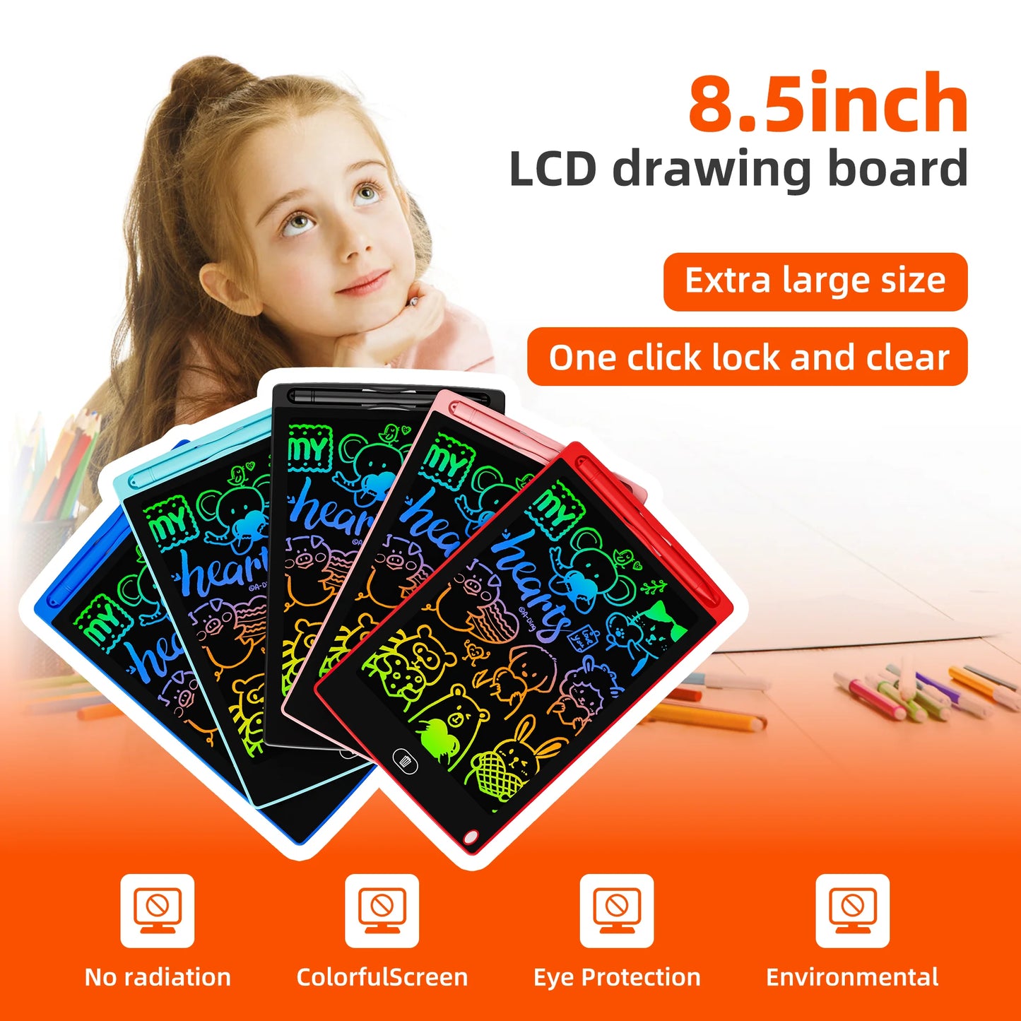 10pcs of Reusable Magic Drawing Board with Stylus