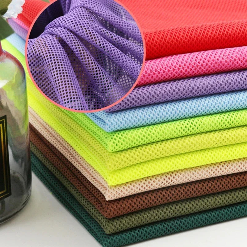 155x45/500cm 2x2 Low-stretch Mesh Fabric For Clothing Lining, Travel Bag Handbag