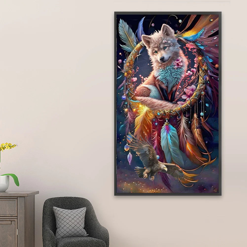 5D Full Round Drill Diamond Painting Wolf Kit