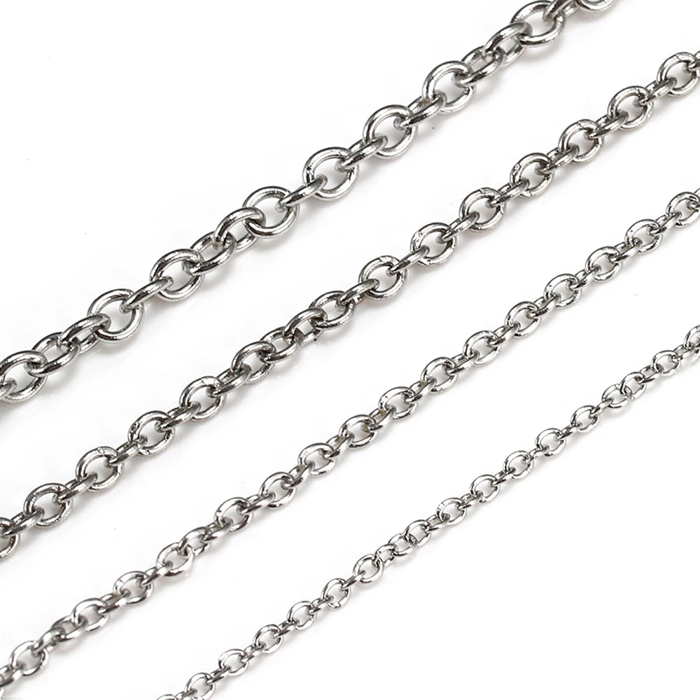 10M Stainless Steel O-Link Chain for Jewelry Making