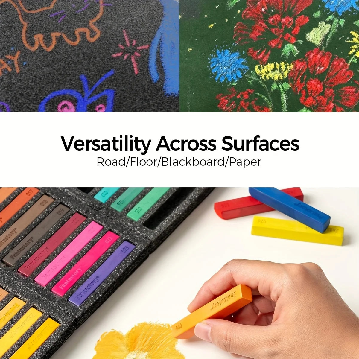 Fantastory 72 Soft Chalk Pastels for Drawing and Art