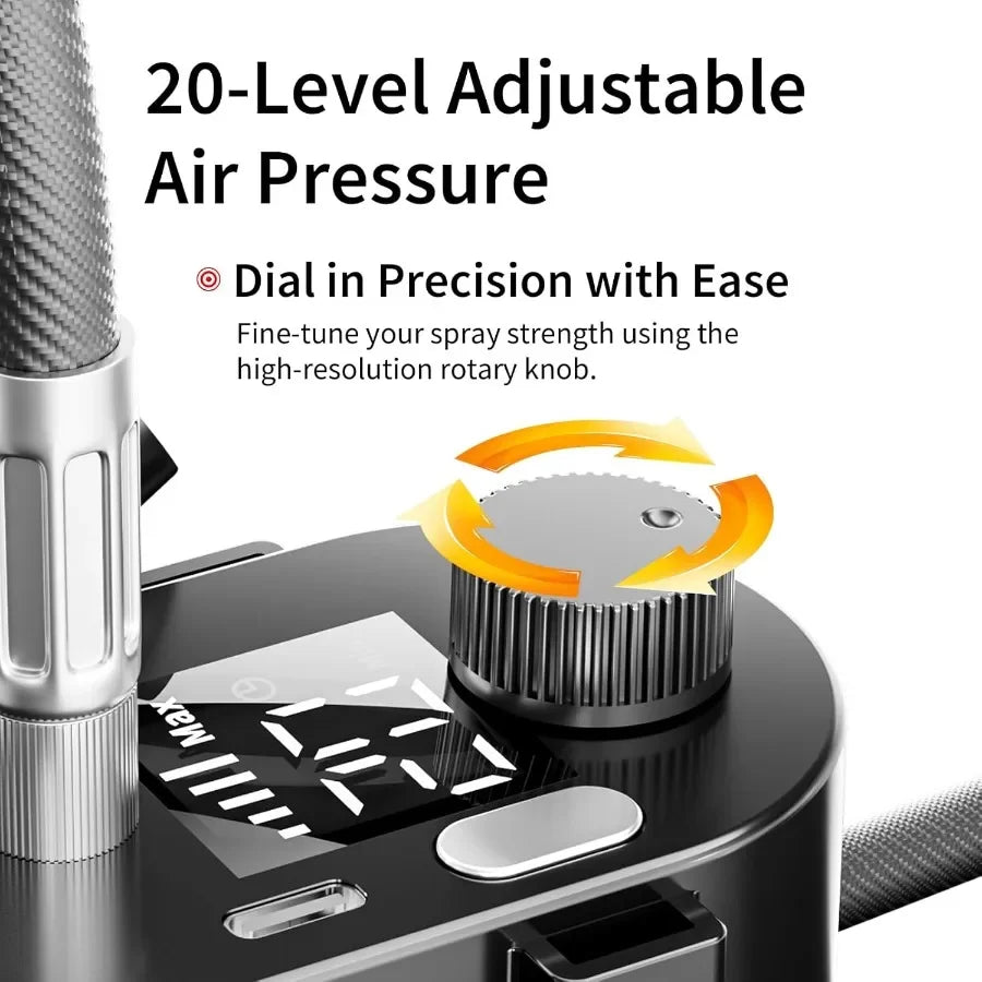Cordless Rechargeable Airbrush Kit for Nail Art & Barber Styling