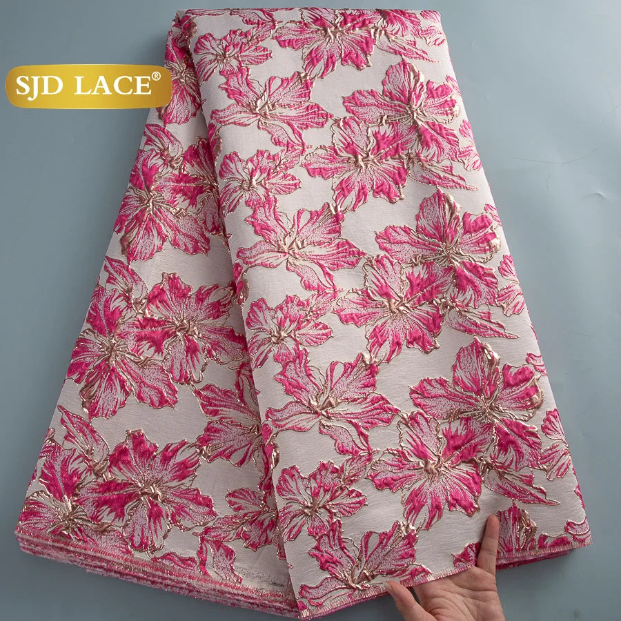 French African Jacquard For Women's Party Dresses 5 yards