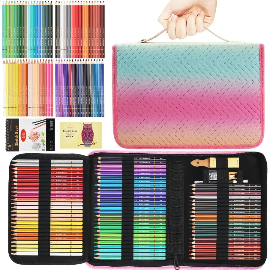 72-Color Artist Pencil Set for Coloring and Drawing
