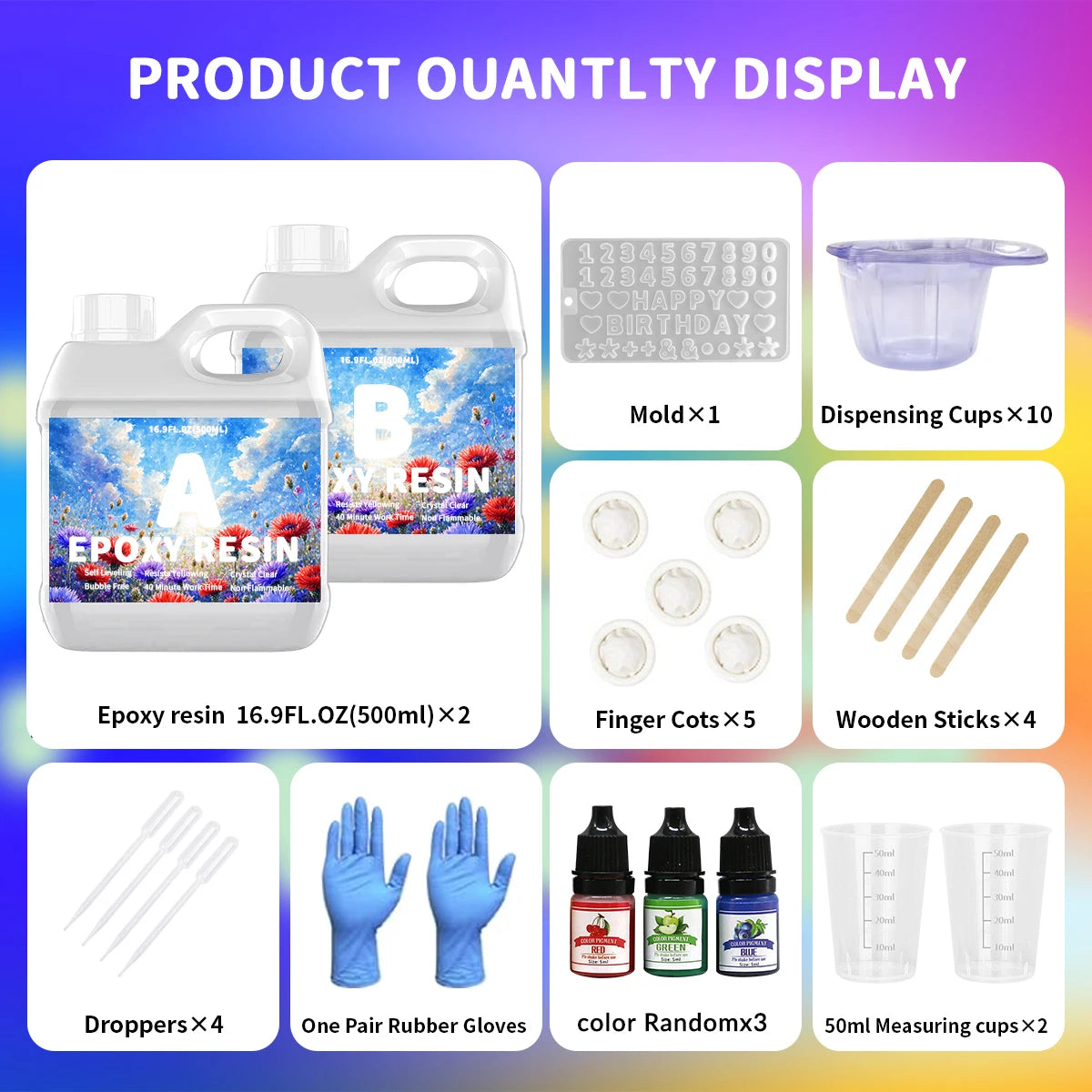 500ML Low Odor Epoxy Resin Kit - Ideal for River Tabletops & Jewelry Making