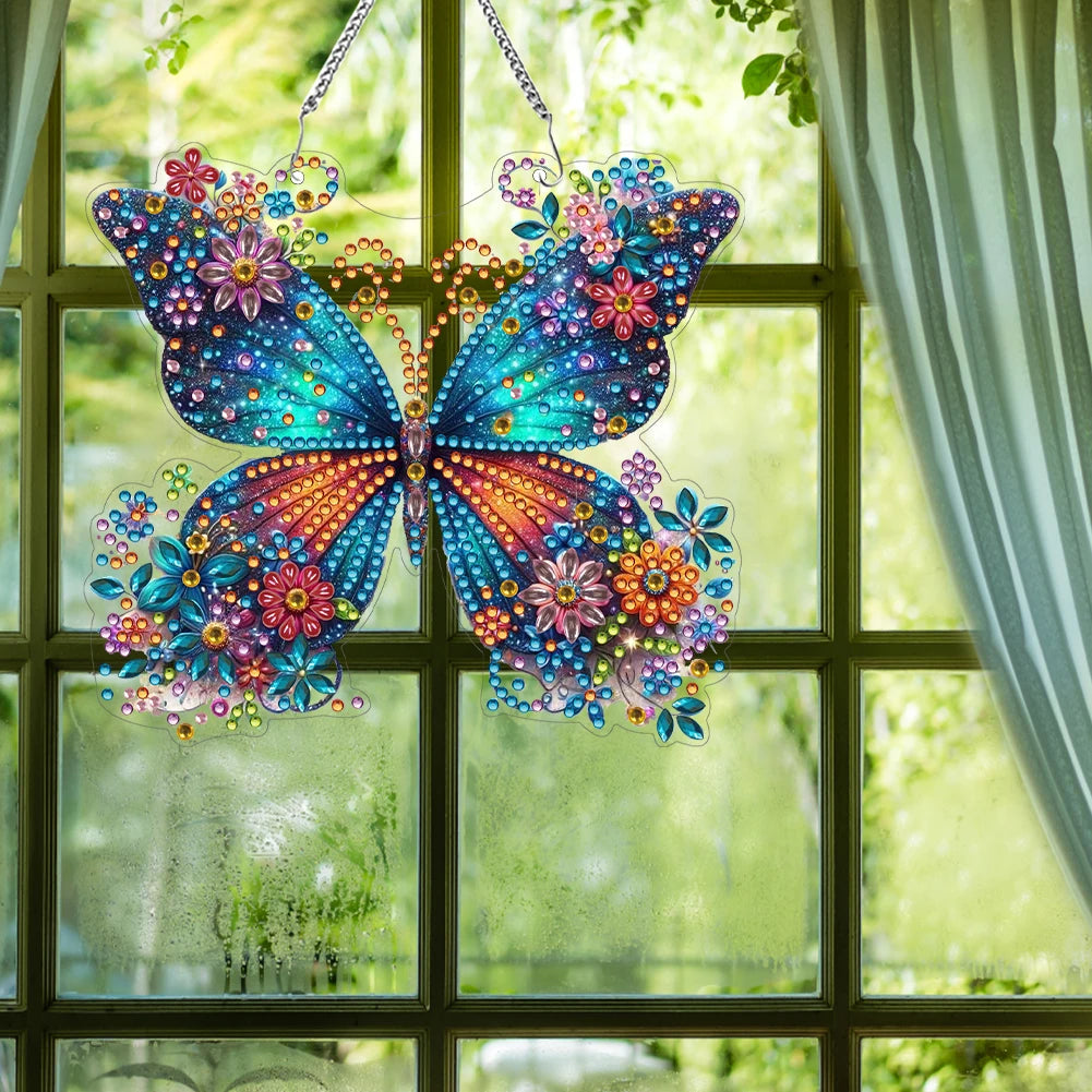 5D DIY Double-Sided Acrylic Owl Diamond Painting Hanging Pendant