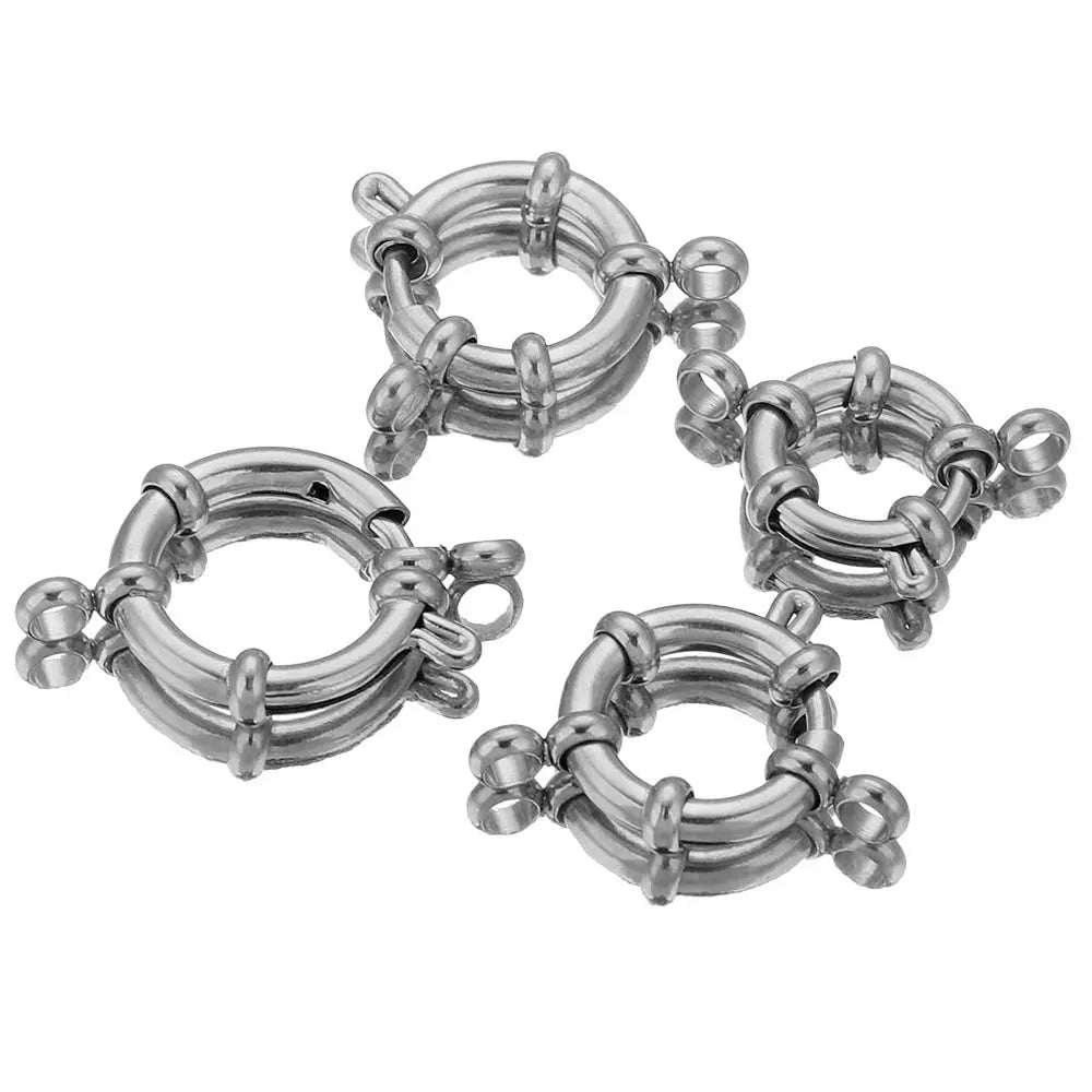 4pcs Stainless Steel O-Ring Lobster Clasps for Jewelry Making