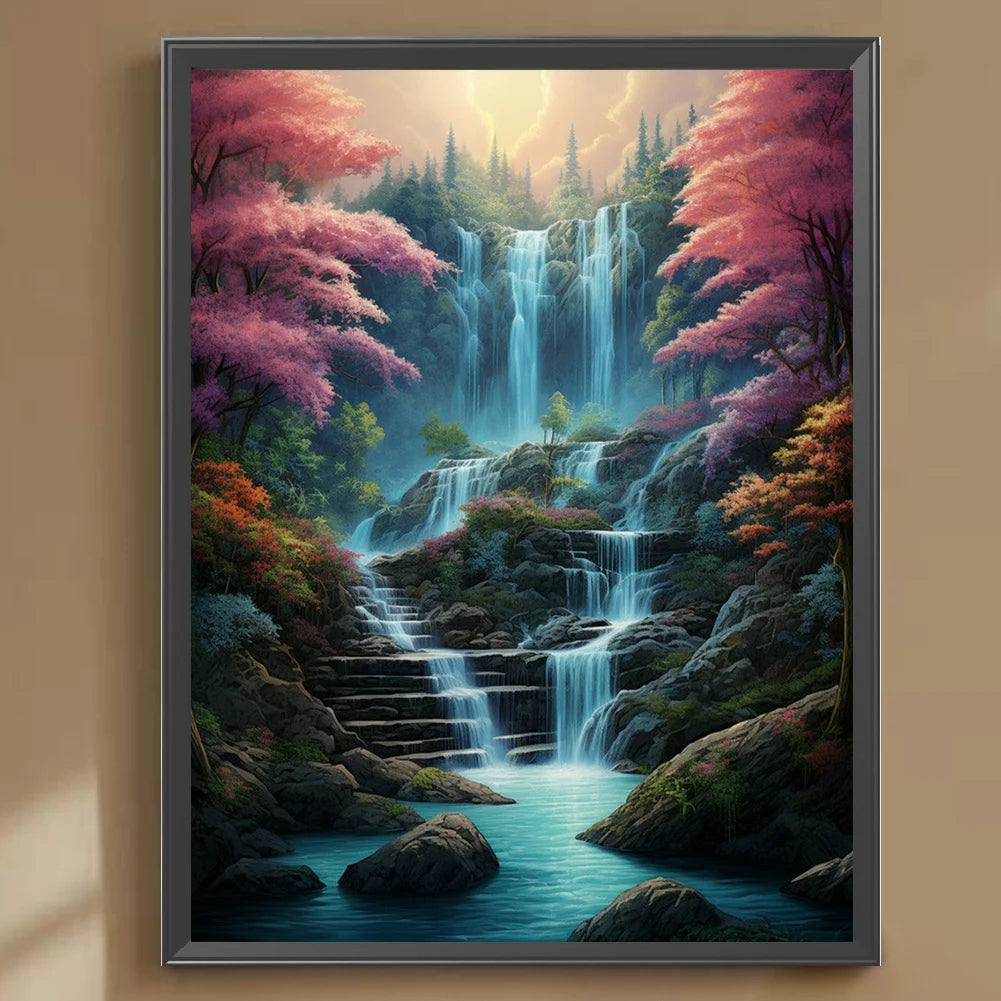 5D DIY Full Round Drill Diamond Painting Waterfall Kit