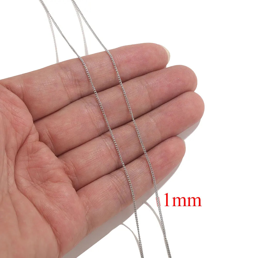 2meters Lips Beads Chain Stainless Steel Cable For Jewelry Making DIY