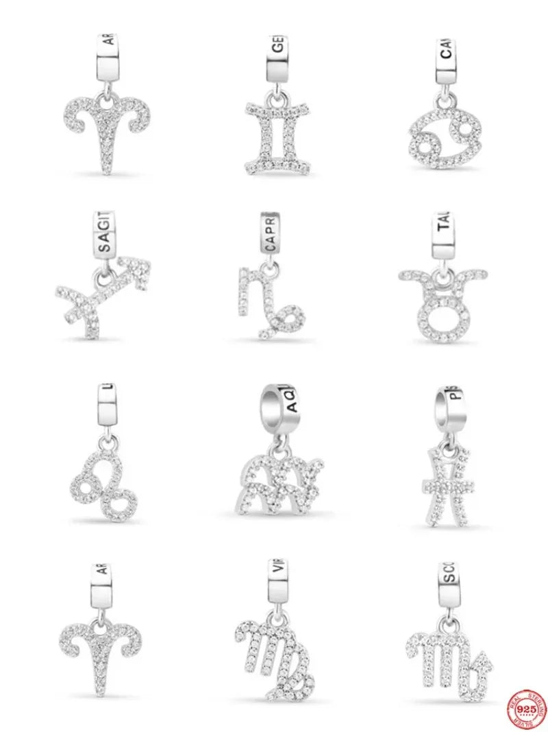 DIY Zodiac Charms are Plated 925 Joyería Femenina: