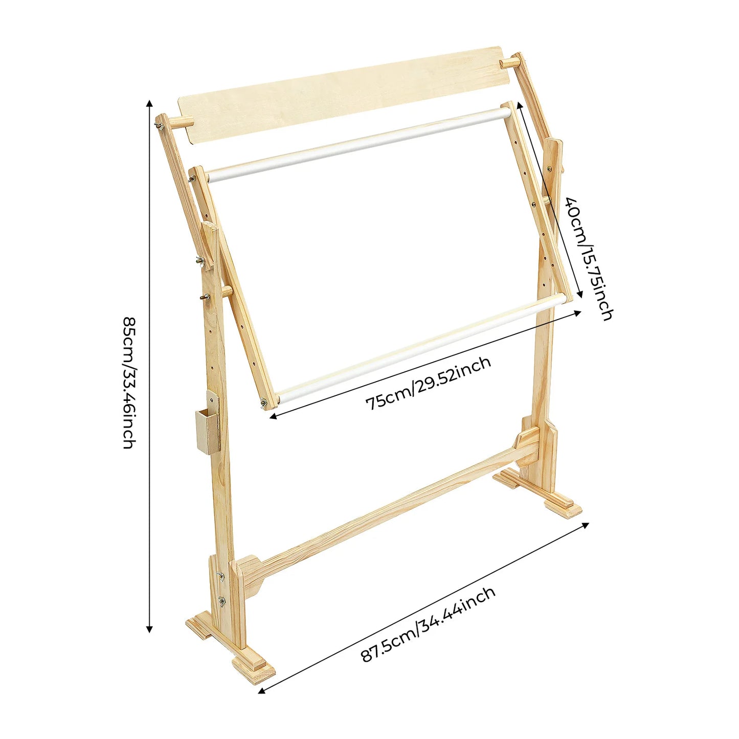 360° Adjustable Embroidery Stand Holder Frame Pine Wood