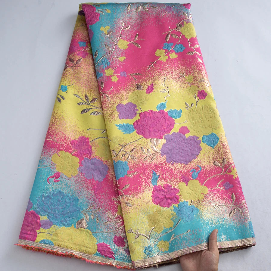 French African Jacquard For Women's Party Dresses 5 yards