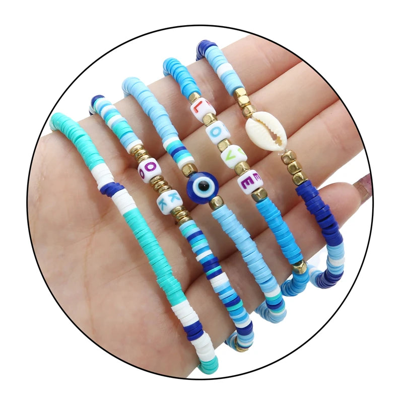 Jewelry Accessories Kit, 4mm soft ceramic, letters, beads, accessories, Charms DIY