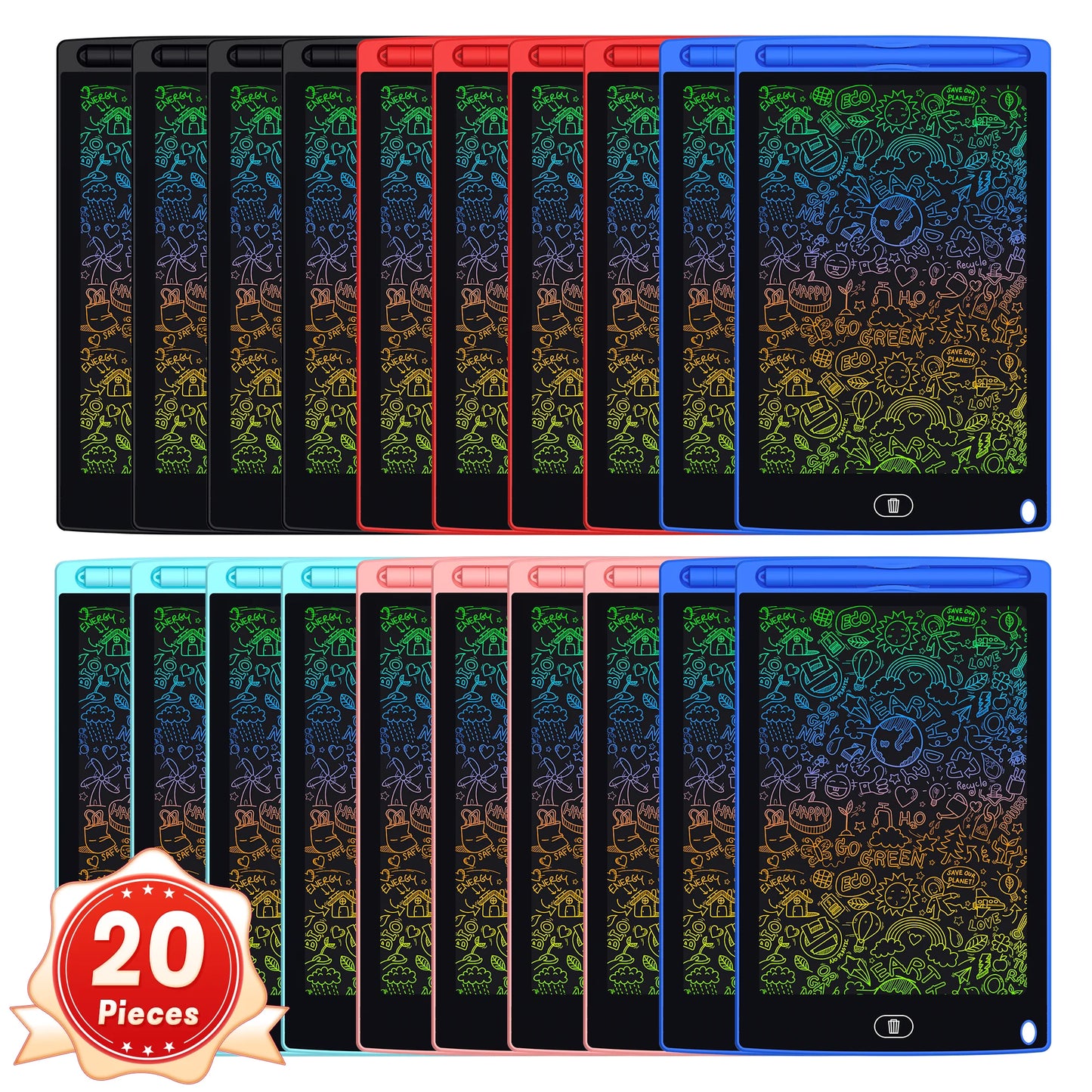 10pcs of Reusable Magic Drawing Board with Stylus