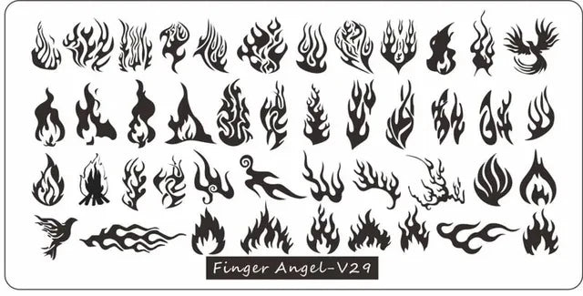 Floral Leaf Nail Stamping Plate Stainless Steel Template for Nail Art