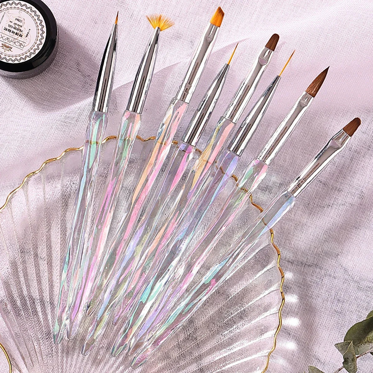 8pcs Nail Drawing & Painting Brush Set for UV Gel
