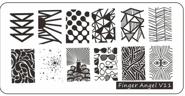 Floral Leaf Nail Stamping Plate Stainless Steel Template for Nail Art