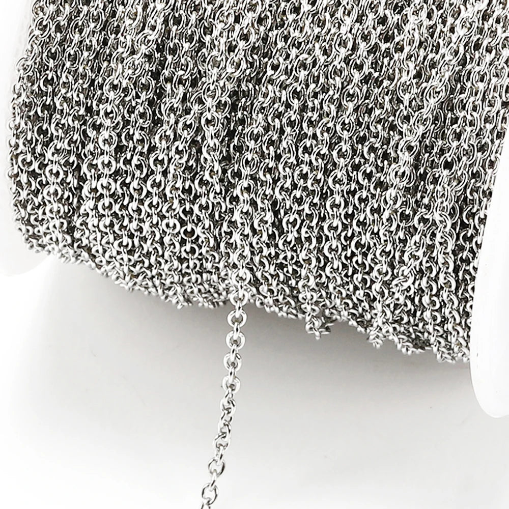 10M Stainless Steel O-Link Chain for Jewelry Making