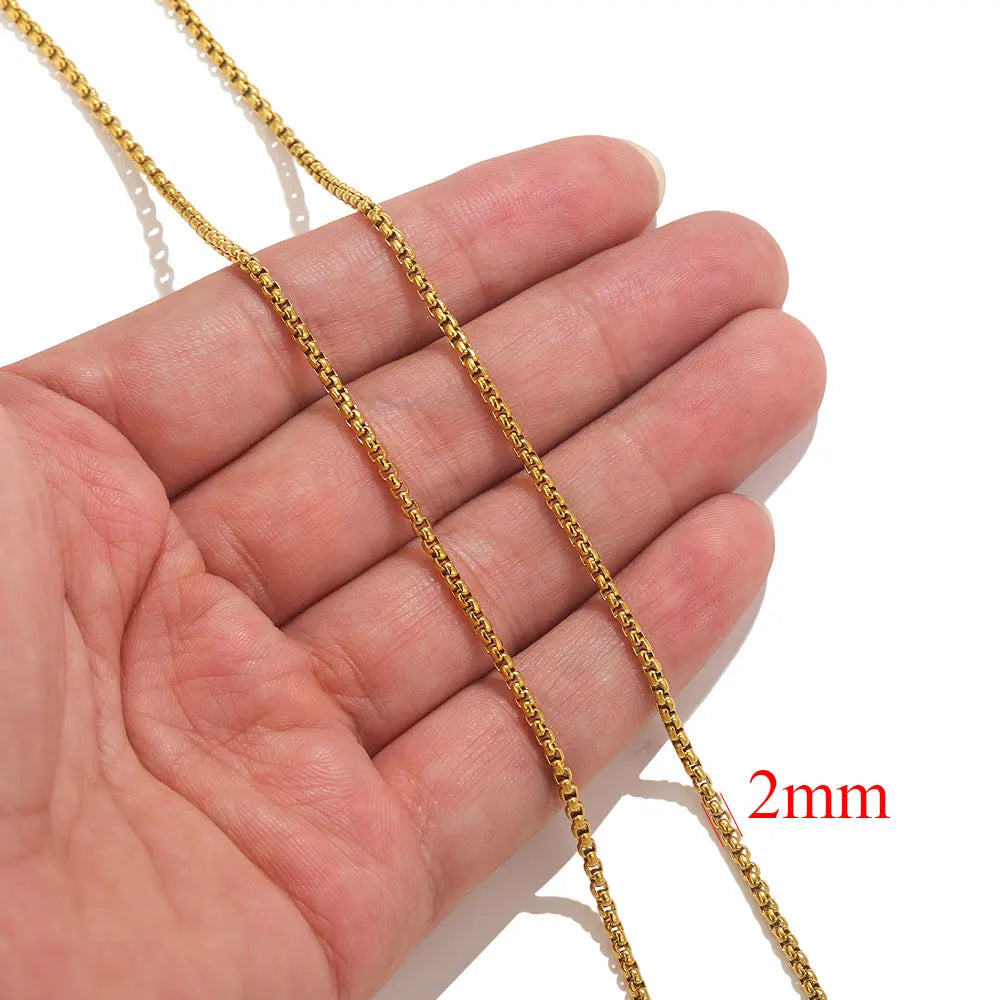 2meters Lips Beads Chain Stainless Steel Cable For Jewelry Making DIY