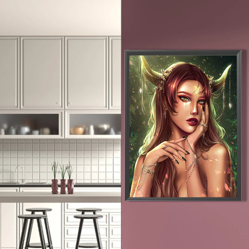 5D DIY Full Round Drill Diamond Painting Constellation Girl Kit