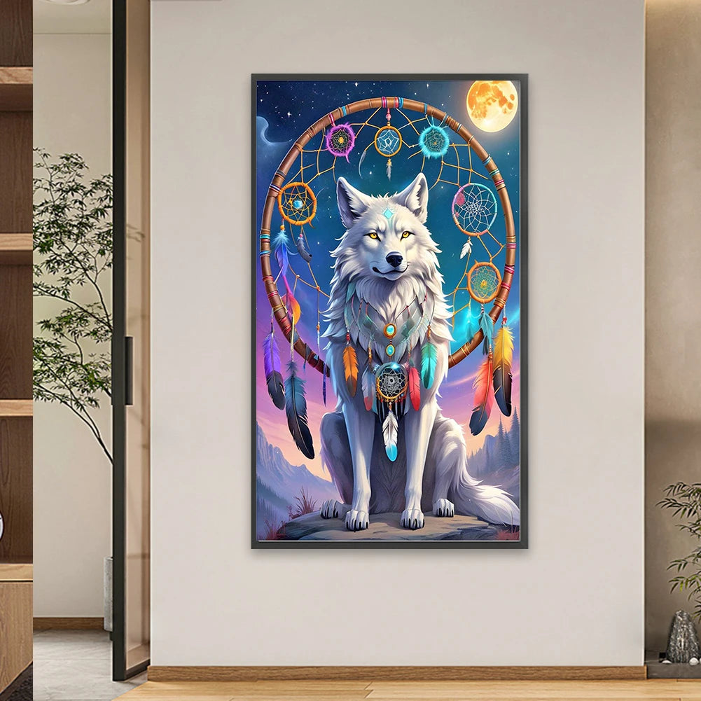 5D Full Round Drill Diamond Painting Wolf Kit