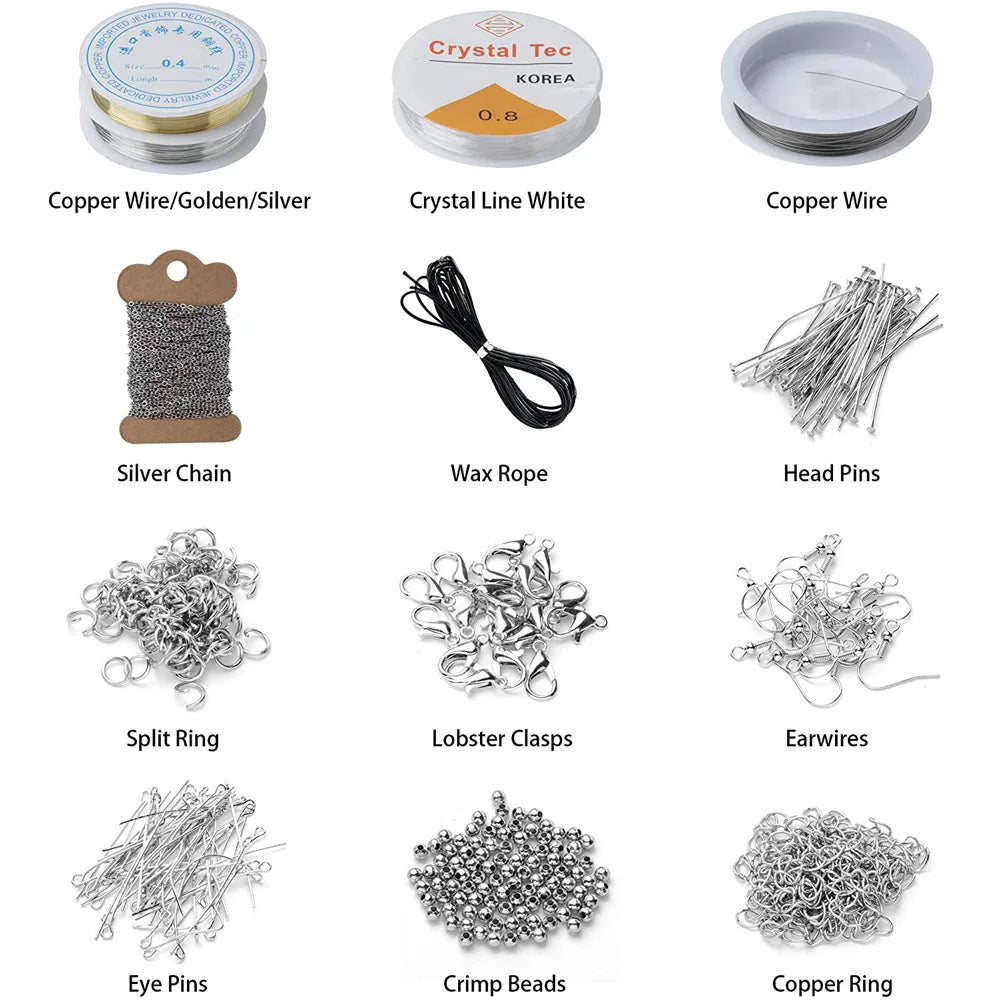 2456-Pcs Deluxe DIY Bead Jewelry Making Kit