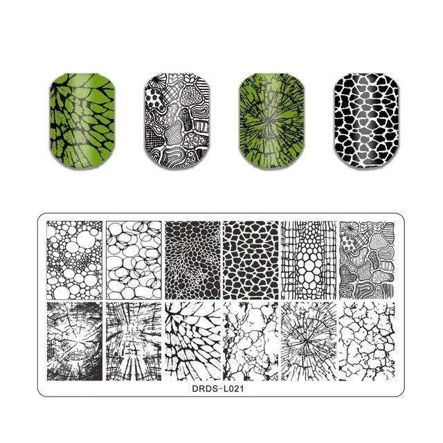 Floral Leaf Nail Stamping Plate Stainless Steel Template for Nail Art
