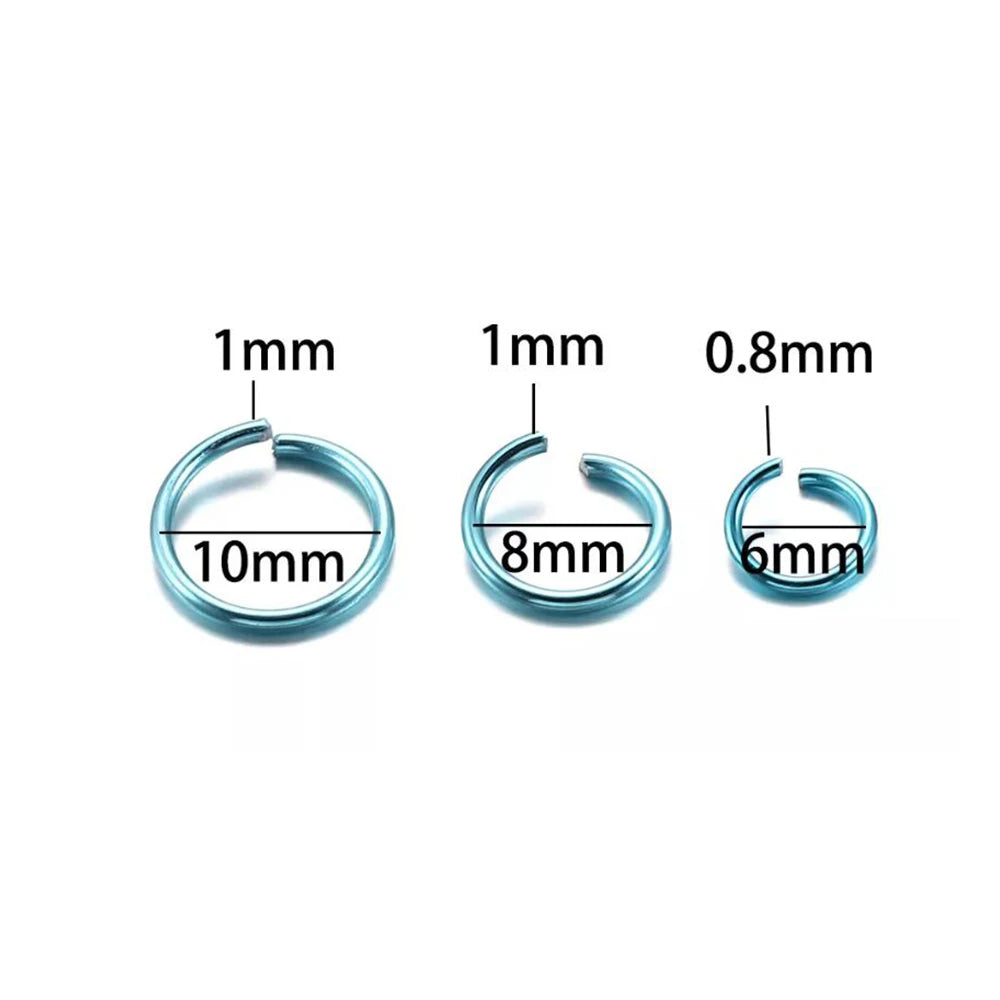Split Jump Ring Connectors for DIY Jewelry Making 6/8/10mm