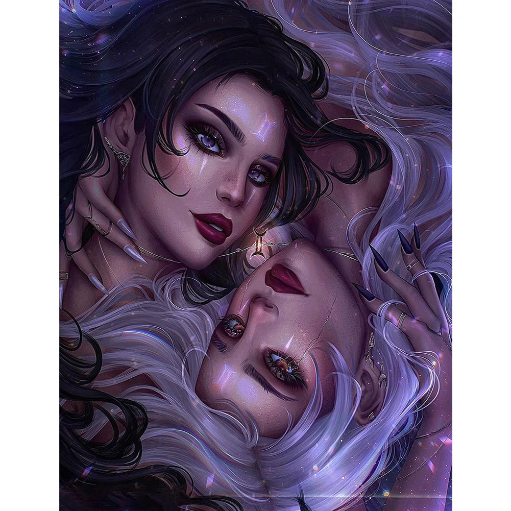 5D DIY Full Round Drill Diamond Painting Constellation Girl Kit