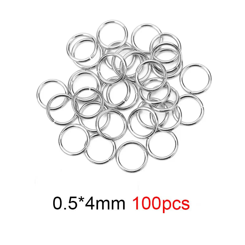 Never Fade Stainless Steel Open Jump Rings 4 5 6 8 10 mm