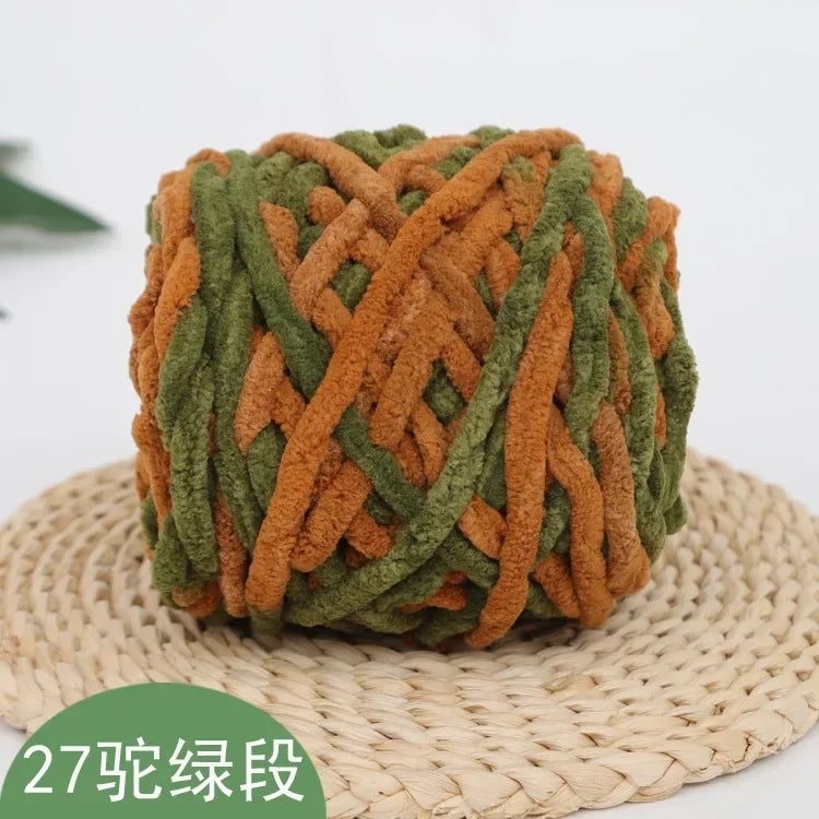 100g/ball Chenille Knitting, Soft Ice Strip Line Cotton Yarn