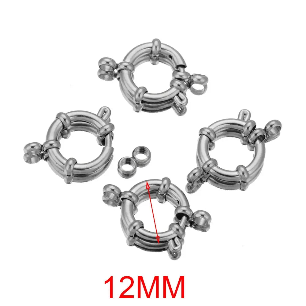 4pcs Stainless Steel O-Ring Lobster Clasps for Jewelry Making
