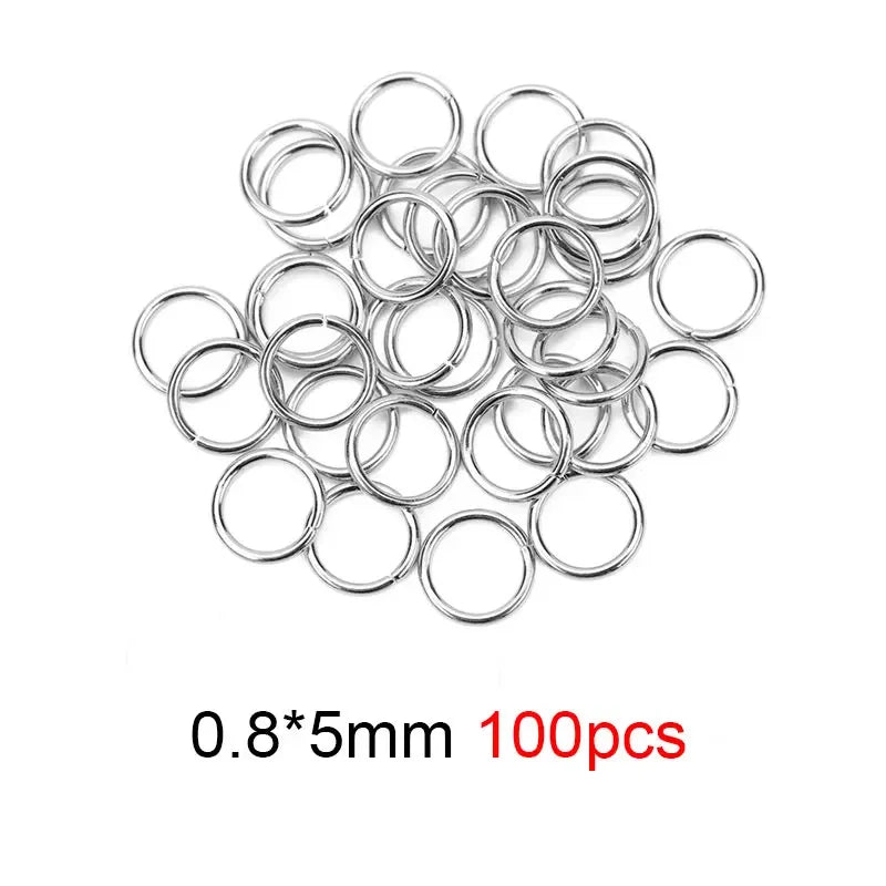 Never Fade Stainless Steel Open Jump Rings 4 5 6 8 10 mm