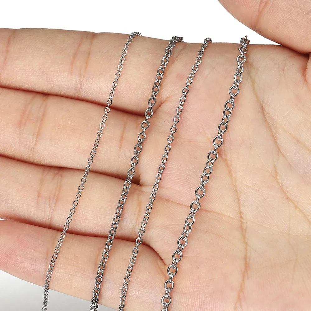 10M Stainless Steel O-Link Chain for Jewelry Making